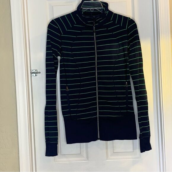 Lululemon Define Jacket Green Bean Stripe size 8 - Picture 1 of 7
